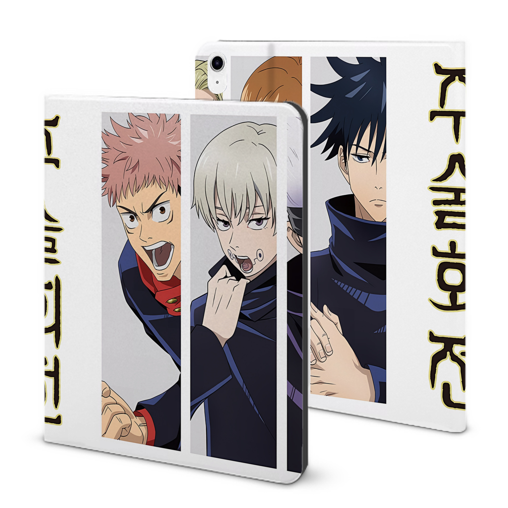 （画像用） 呪術廻戦 Jujutsu Kaisen IPad ケース ブック型 PUレザー TPU 耐衝撃 軽量 薄型 ペン収納なし 全面保護 IPad 各モデル対応
